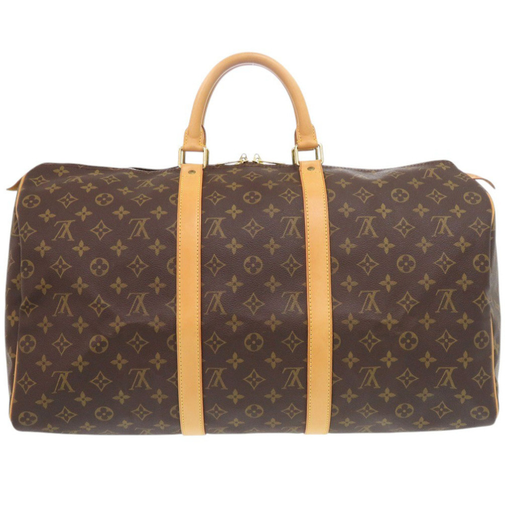 LOUIS VUITTON Authentic Brown Monogram Keepall 50 Boston Bag - Picture 2 of 10